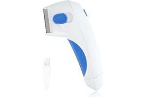 JOYRAY Electric Flea Comb, Blue Pet Electronic Lice Zappers Remover Brushes for Dogs Cats Grooming Cleaning Promoting Health Anti Flea Supplies for Home Pet Cat Dog Clinic Pretty Salon Hairdressing Use