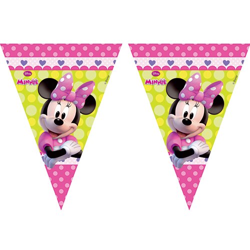 2,2 m Bowtique Stempelstift Disney Minnie Maus Happy Birthday Banner