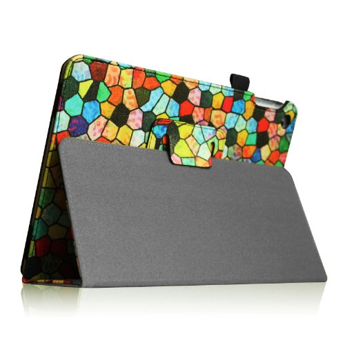 Fintie Apple iPad mini 1 / 2 / 3 Hülle – Slim Fit Foilo Kunstleder Schutzhülle Tasche Etui Case Smart Cover mit Auto Schlaf / Wach, Standfunktion für iPad mini 3 / 2 / 1, Mosaic - 4