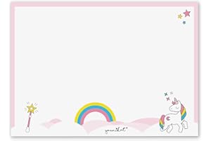 younikat Sous-main avec motif de licorne et arc-en-ciel en DIN A3 I rose blanc I en papier détachable I pour petites et grandes filles I dv105