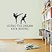Produktbild Living The Dream Kickboxen Zitate Wandaufkleber Sport Kampf MMA Boxing Aufkleber Taekwondo Martial Sport Gym Dorm Poster 87X56CM