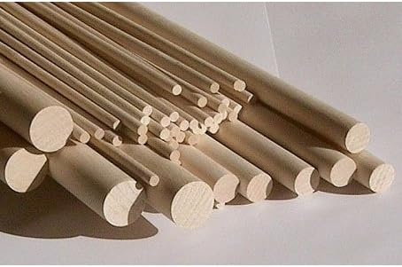 5mm Diameter Light Hardwood Dowel - Length: 600m - Pack of 10