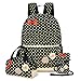 Produktbild Schulrucksäcke für Kinder Mädchen Cute Dot 3 Sets Kinder Schultasche Schulrucksack Handtasche Leichte wasserdichte Canvas Vielseitig Rucksack