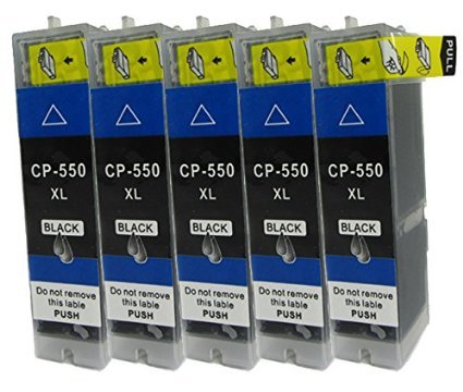 5x kompatibel Tintenpatrone XXL ersetzt für Canon PGI-550 XL BK / Schwarz Canon Pixma IP 7250 IP 8750 IX 6850 MG 5450 MG 5550 MG 6350 MG 6450 MG 7150 MX 725 MX 925