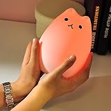 YOEEKU LED Nachtlicht Kinder Silikon LED Nachtlicht mit 7 Beleuchtung, Stimmung Lampe mit 1200mAh eingebaute Akku, Berührungssensor, Yoga Lampe, dimmbares Warmweiß/Farbwechsel mit Touch Schalter für Babys Zimmer,Schlafzimmer, Wohnräume, Camping, Picknick Indoor/Outdoor - 3