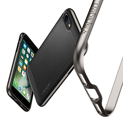 iPhone 7 Case, SpigenÂ® [Neo Hybrid] PREMIUM BUMPER [Gunmetal] Bumper Style Premium Case Slim Fit Dual Layer Protective Cover for iPhone 7 (2016) - (042CS20518)