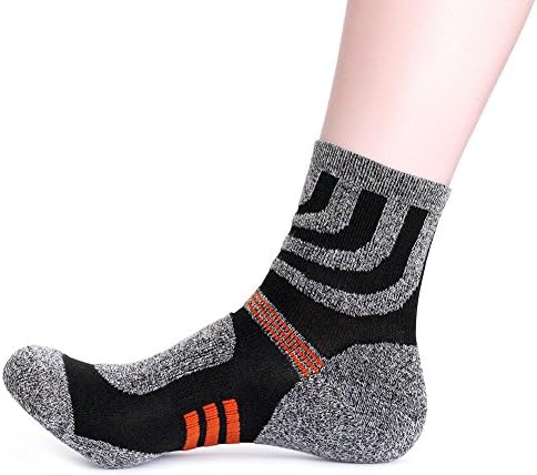 3&4 Pairs Men Women Hiking Walking Socks 4-8 UK Size,No Blister Terry Cushion,Breathable,Warm,Moisture Wicking,Arch Support,for Outdoor Sports Running Walking Trekking Cycling Camping Golf Gym
