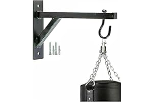 SOO Heavy Duty MMA Punch Bag Wall Bracket, Wall Mounted Punch Bag Wall Bracket with Complete Fitting Screw for Outdoor Fitness Boxing MMA Training Muay Thai