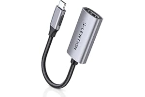 lention Adaptateur USB C vers HDMI Convertisseur AV numérique 4K/60Hz Compatible 2023-2016 MacBook Pro 13/14/15/16, Nouvel iPad Pro/Mac Air/Surface, Chromebook, Samsung S20/S10/S9, Plus (Gris Sidéral)