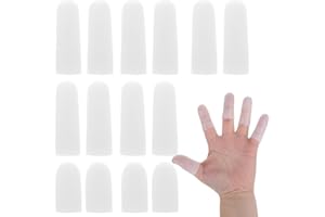 JJUNW Silikonowa ochrona palców, 14 sztuk, ochrona opuszków palców, dwa rozmiary, ochrona kciuka, ochrona palców, wsparcie dla skóry rąk, zapalenia stawów palców, pracy, uprawiania sportu, prac