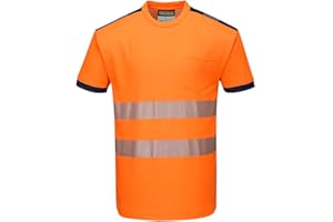 PORTWEST PW3 T-Shirt Manica Corta Hi-Vis