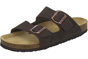AFS-Schuhe Cómodas sandalias y pantuflas de piel para hombre, tallas 36-50, fabricadas en Alemania