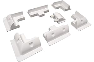 enjoy solar Set di montaggio in ABS Supporto per moduli solari 7 pezzi in bianco con passaggio per il tetto, ideale per camper, caravan e barche.
