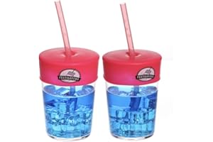 FESTILOVERS Protezione per bicchieri anti-droga di alta qualità, anti ghb, con cappuccio anti-rovesciamento per serate e festival. Cannuccia offerta (2 rosa) Coperchio in silicone per bicchiere riutilizzabile