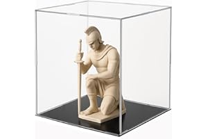IKOPFLN Acryl Vitrine 15x15x15 cm – Klare Display-Box aus hochtransparentem Acryl mit Staubschutz, Würfelform Sammler-Vitrine, polierte Kanten, für Figuren, Modelle & Miniaturen