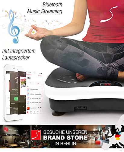 Sportstech Vibrationsplatte VP210 mit Bluetooth, Oszillationstechnologie für zu Hause, Magnet Fußreflexzonenmassage Funktion, Trainingsbändern + Fernbedienung + Lautsprecher im Vibrationsgerät - 3