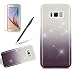 Produktbild Girlyard Silikon Glitzer Hülle für Galaxy S8, Hybrid 3 in 1 Schutzhülle Weiche TPU + Bling Papier + PC Innere Handyhülle mit Gradient Durable Protective Bumper Ultra Slim Schale Etui für Samsung Galaxy S8 Grau
