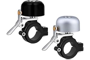 Greallthy Timbre de Bicicleta, Campana de latón para Manillar de Bicicleta de 22.2-31.8 mm,Sonido y Claro Campanas para MTB Bicicleta, Bicicleta Plegable, Urbana Ebike.