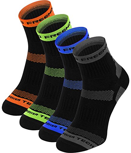 Thermoactive - Calzini, 4 paia, per running, ciclismo, grigio, 39-42