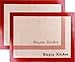 Produktbild Silikonmatte zum Backen und Kochen - 2 Pack - Rot - Professional Grade Antihaft - Am besten für Kekse, Pizza, Brezeln und mehr - von Utopia Kitchen