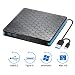 Produktbild Externes CD/DVD Laufwerk Brenner USB 3.0 und Typ-C-Schnittstelle, Tragabar Externe DVD-RW DVD/CD,kompatibel mit Win10 /8/7/XP,Laptop,Mac/MacBook Air/Pro/iMac/PC (Black)