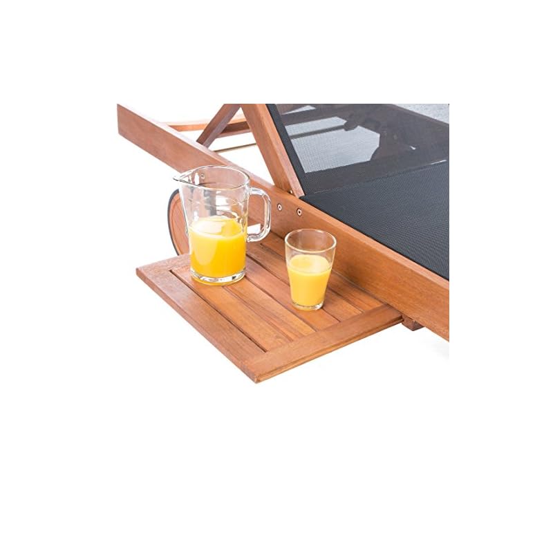 Ultranatura Sonnenliege Holz mit Textil, Canberra Serie, Edles und