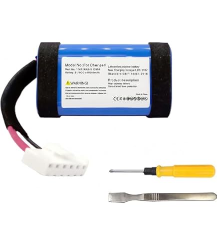 CITYORK Batterie de rechange Li-ion 3,7 V 10200 mAh pour J BL Charge 4, J BL Charge 4BLK, J BL Charge 4J, J BL Charge 4BLUAM, ID998 1INR19/66-3, SUN- INTE-118 Non compatible avec
