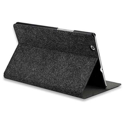 kwmobile Hülle für Huawei MediaPad M3 8.4 – Tabletcover Slim Case Tablet Schutzhülle – Smart Cover Tabletcase Filz Design Dunkelgrau - 6