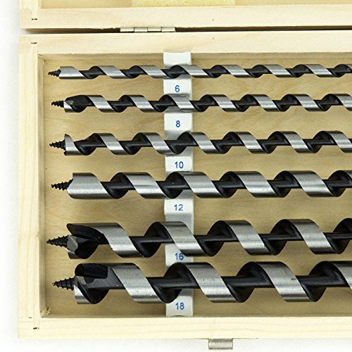 6 tlg Holzbohrer Schlangenbohrer Satz 460mm 6-18mm Spiralbohrer SN330 - 4