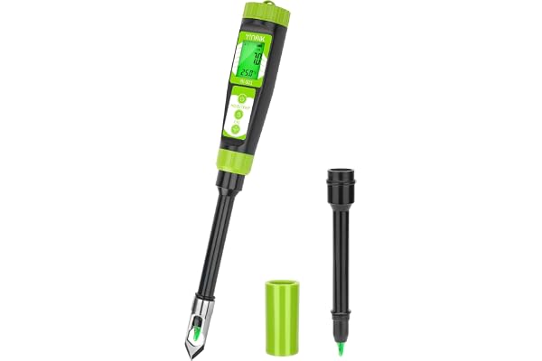 YINMIK Testeur de pH Numérique du Sol pour Jardiniers, Testeur de pH avec Sonde Supplémentaire pour Terre de Jardin, Mesure du pH de la Solution de Terreau, pH Mètre pour Sol, Hydroponie, Plante