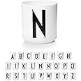 Design Letters Tazzine Caffe con Iniziale (A-Z) | Tazze Colazione Idee Regalo Uomo & Regalo Donna | Porcellana Tazzine Caffe 
