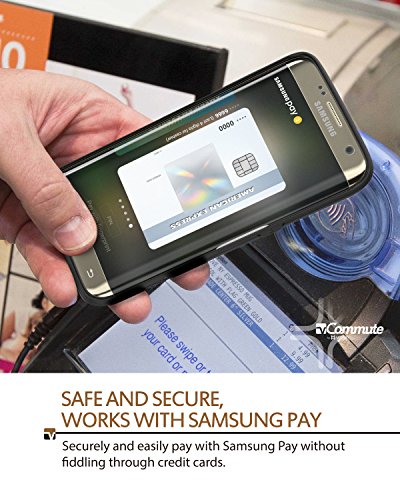 Galaxy S7 Edge funda  Vena  vCommute  Cuero Billetera Case Tarjeta de la ranura del sostenedor  cubierta elegante  Heavy Duty Wallet Cubrir con pie de apoyo para Samsung Galaxy S7 Edge  Oro 