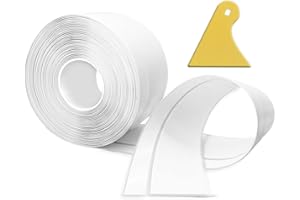 TAOYIO Weichsockelleiste Selbstklebend, 12M PVC küchenabschlussleiste 50x20mm, Sockelleiste Selbstklebende für Küche und Badezimmer 5x2 Weiß