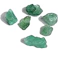 GEMHUB Natural Earth Mined Emerald 32.00 Ct Rare Raw Green Emerald, Lot of 6 Pcs Rough Green Gemstone