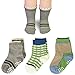 KF Baby Toddler Boys Soft Cotton Socks Value Pack, 3 pairs, Infants to Toddlers