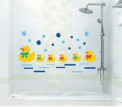 Haahaha Removable Swimming Bathing Ducks Family Homes Wall Art Stickers
