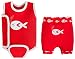 SwimBest Baby Wetsuit & Swim Nappy Set * SUPER SAVER * Various Colours Birth - 2 yrs (Red Fish, 0-6 mths (1-7kgs) & 4-6 kgs kgs (3-6 mths))