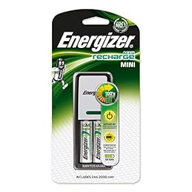 Energizer mini-chargeur original pour AA et AAA batterie (2 piles AA, 2000mAh)