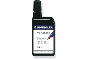 Staedtler Mars Matic 745 - Flacon D'Encre De China Ultra Noire 22Ml Pour Papier Et Calque Végétal