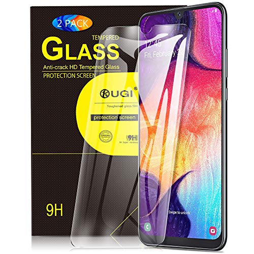 KuGi. para Samsung Galaxy A50 Protector de Pantalla, Cristal Templado [9H Dureza] [Alta Definicion] Protector de Pantalla Diseñado para Samsung Galaxy A50 (Paquete de 2)