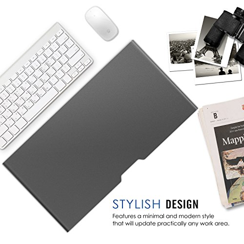 MoKo Monitor Ständer – Universal Aluminium Bildschirm Halter Halterung Stand mit Keyboard Storage für Monitor / Laptop / iMac / MacBook / PC Display, Schwarz (Maximales Gewicht bis zu 10kg) - 5