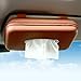 Produktbild MEIBEI Auto Car Sun Visor Tissue Box Holder PU Leather Napkin Cover Paper Towel Box for Car Automotive Home Office Brown