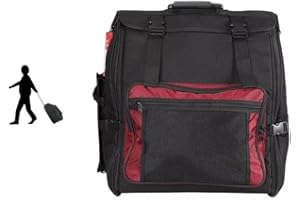 GENERISCH CNB Akkordeon Trolley-Bag für 96 Bässe – gepolsterte Transporttasche mit Rollen & Teleskopgriff – leicht, stabil & wasserabweisend – idealer Schutz für Akkordeon beim Reisen, Proben & Auftritten