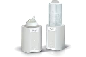 Chicco Calienta Biberones Y Esterilizador, Calentador de Alimentos y Biberones para Bebés con 27 Programas, Calienta a la Temperatura Óptima, con Temporizador y Descongelación, Apto Potitos - Blanco