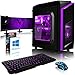 Produktbild VIBOX Pyro RLR770-204 Komplett-PC Paket Gaming PC - 4,0GHz AMD Threadripper 8-Core CPU, RX 570 GPU, VR Ready, Desktop Gamer Computer mit 3x Free Games (Destiny 2 & Call of Duty), 3x Dreifach 22" Monitor, Gamer Tastatur & Mouse, Windows 10, Violett Innenbeleuchtung, lebenslange Garantie* (3,8GHz (4,0GHz Turbo) AMD Ryzen Threadripper 1900X 8-Core CPU Prozessor, Radeon RX 570 4GB Grafikkarte, 16GB DDR4 2133MHz RAM, 480GB SSD, 2TB Festplatte, 85+ Netzteil, F3 Violett Gehäuse, X399 Mainboard)
