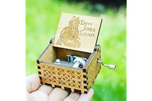 Nostalgish Music Boxes Hand Crank Wooden Musical Boxes Music Box - Unique Gift (Wood, Davy Jones - PoTC)