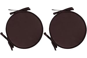 PIPOEI Cuscini per sedia Set di 2/4/6 cuscini per sedia rotonda con lacci, cuscini per sedia rotonda diametro 30 cm, cuscino in poliestere per sedia da bistrot A-01,30cm-2pcs