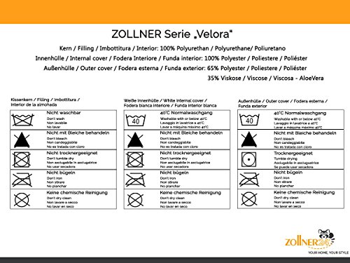 ZOLLNER® Nackenstützkissen / Visco Kopfkissen / viskoelastisches Kopfkissen 40×80 cm ca. 15 cm hoch, inkl. 2 Aloevera-Bezügen,in weiteren Größen erhältlich, vom Hotelwäschespezialisten, Serie „Velora“ - 6