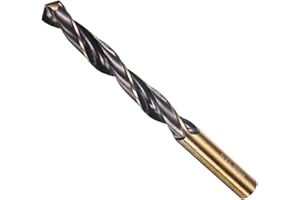 METALLIXITY Drill Bit (13mm) 1Pcs, 4341 High-Speed Steel Straight Shank 118° Black and Gold Finish for Copper Aluminum Wood Plastic Medium Hard Metal