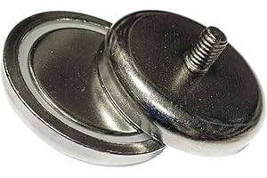 Soporte Magnético Alizones C42 con Rosca para Tuerca M8 | Con Arandela y Tuerca, Fuerza de Sujeción 60 kg - Paquete de 3 Unidades